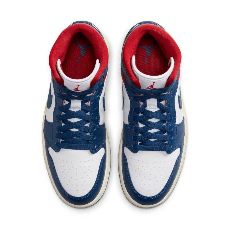 Pandabuy Air Jordan 1 Mid 'French Blue Gym Red'