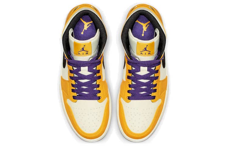 Pandabuy Air Jordan 1 Mid 'Lakers Gold'