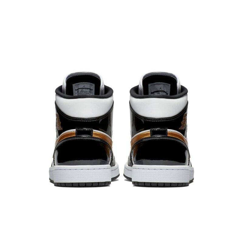 Pandabuy Air Jordan 1 Mid Patent 'Black Gold'