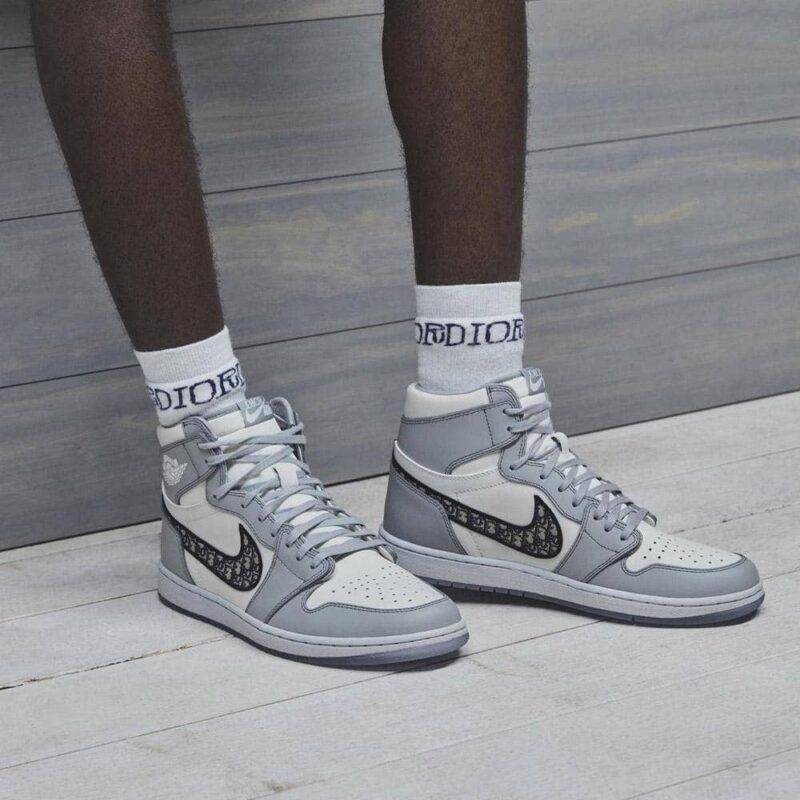 Dior x Pandabuy Air Jordan 1 High OG 'White Wolf Grey'