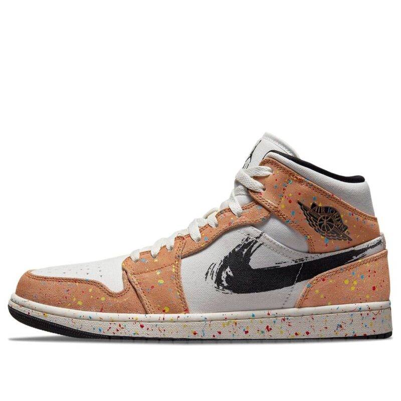 Pandabuy Air Jordan 1 Mid SE 'Brushstroke Paint Splatter'