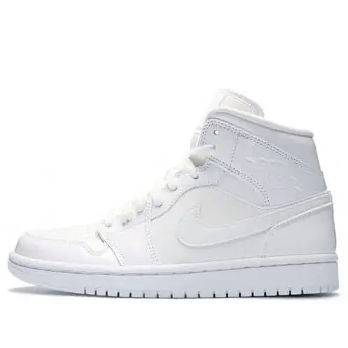 Pandabuy Air Jordan 1 Mid Patent 'Triple White'