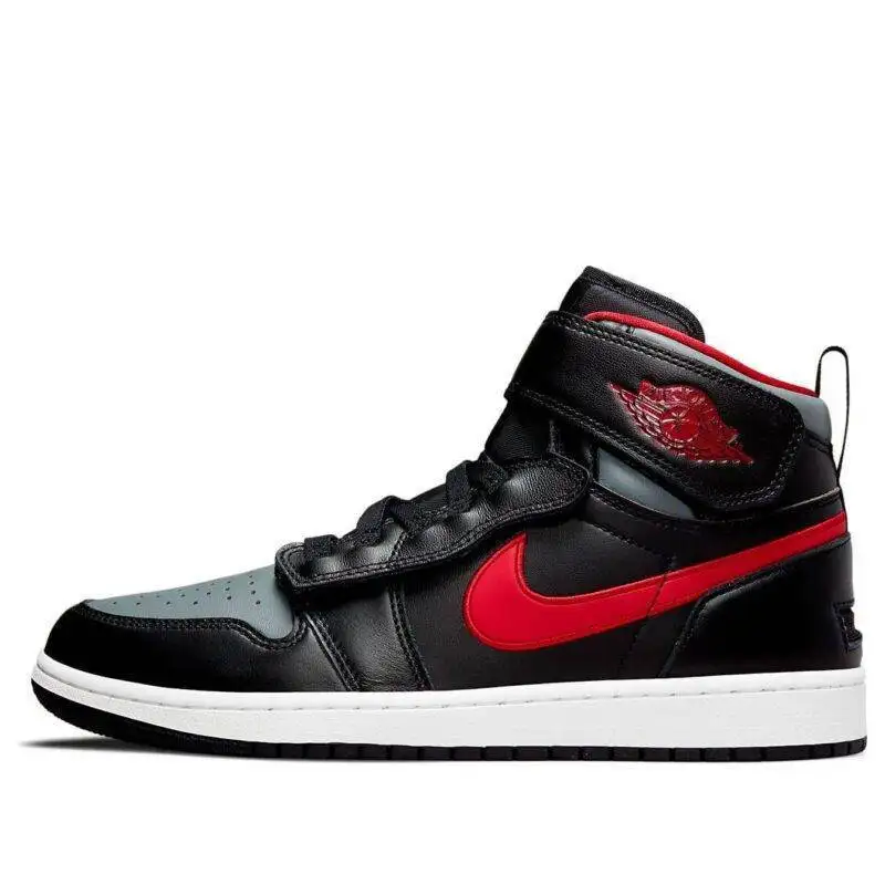 Pandabuy Air Jordan 1 High FlyEase 'Smoke Grey Gym Red'