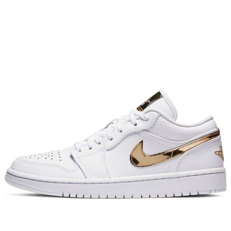 Pandabuy Air Jordan 1 Retro Low 'White Metallic Gold'
