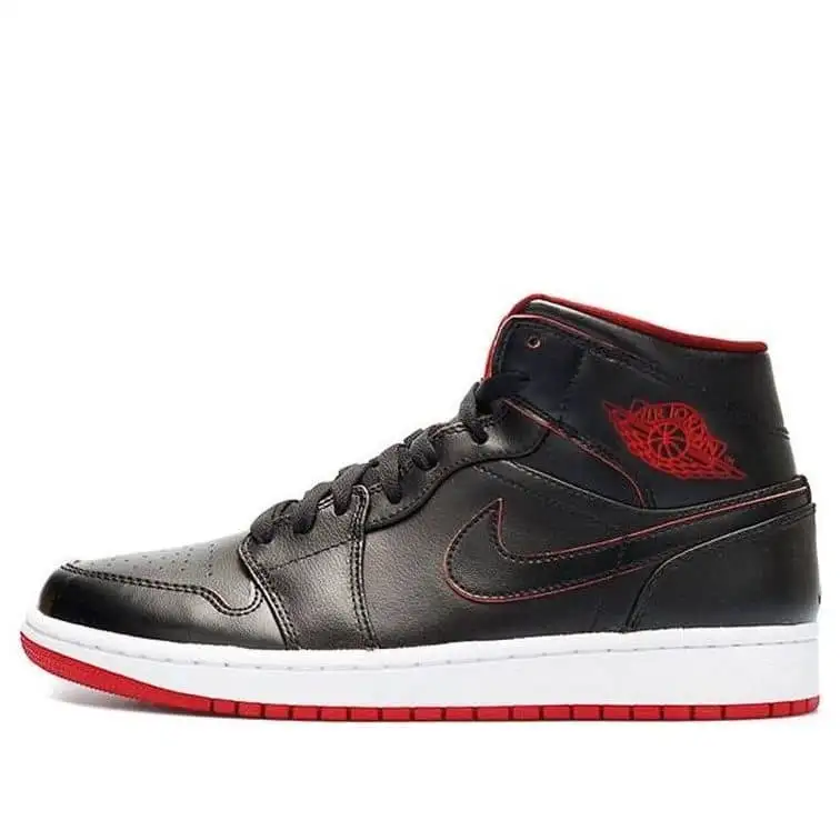 Pandabuy Air Jordan 1 Mid 'Black Red'