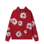 Pandabuy Clothing Denim Tears The Cotton Wreath Hooded Sweatshirt ‘Red’