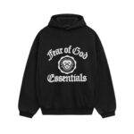 Fear of God Essentials Heavy Fleece Vintage Shrunken Hoodie 'Black'