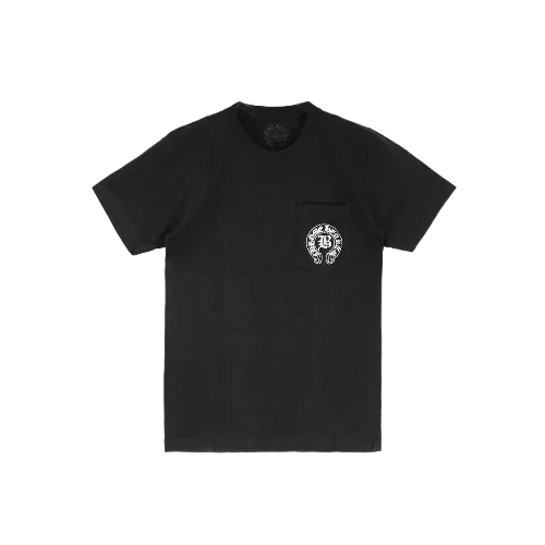 Black Chrome Hearts Shirt Horse Shoe logo