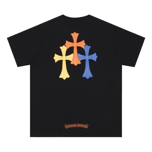 Chrome Heart 3 Color Cross T-Shirt 3 CHROME HEART 3 Color Cross Black T Shirt 1