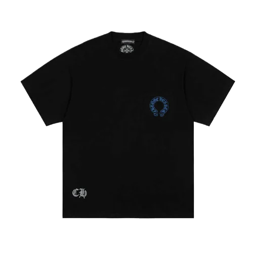 Chrome Hearts Double Cross Blue Logo T-Shirt