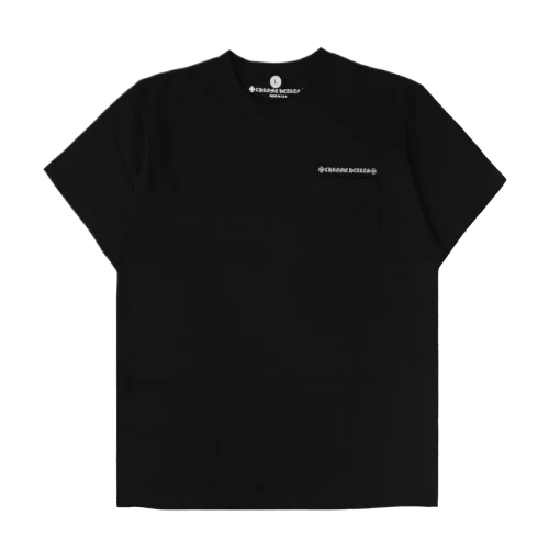 Chrome Hearts 3 Leather Cross Patch Black T-Shirt