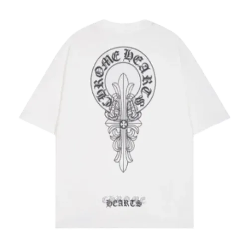 Chrome-Hearts-New-Logo-Cross-Designe-White-T-Shirt-2.webp