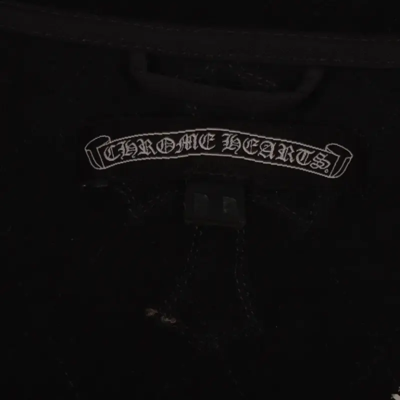 Black 7 Cross Patch Leather Vest , Chrome Hearts