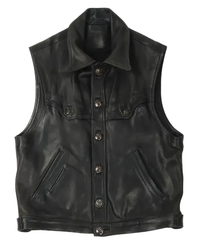 Le Fleur Western Leather Vest , Chrome Hearts