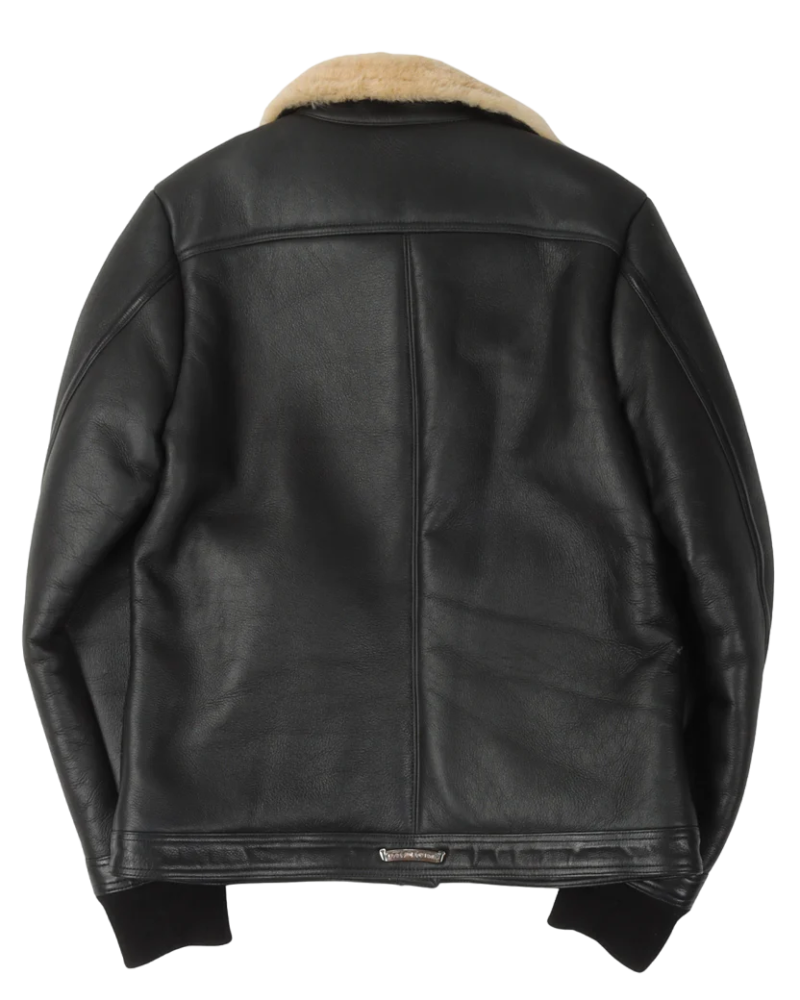 Shearling Leather Bomber Jacket