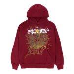 Sp5der Logo Hoodie 'Maroon'