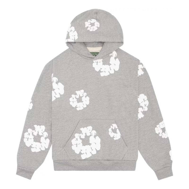 Denim Tears Hoodie Grey Cotton Wreath