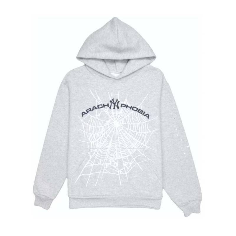 Sp5der Arach NY Phobia Hoodie Ash Grey