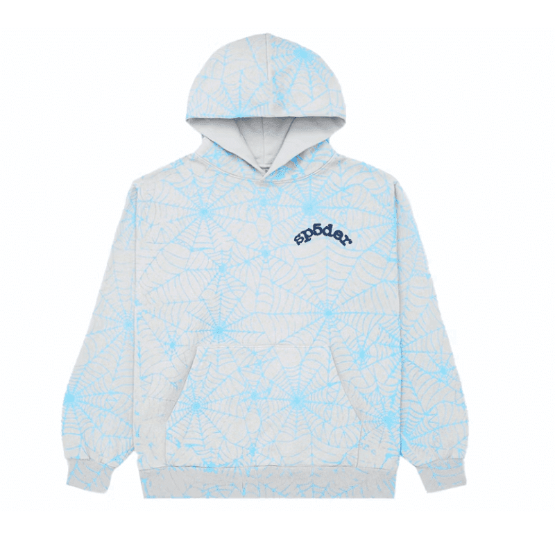 Sp5der AOP Web Hoodie Heather Grey